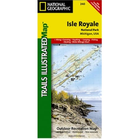 National Geographic Map Of Isle Royale National Park - Michigan TI00000240
